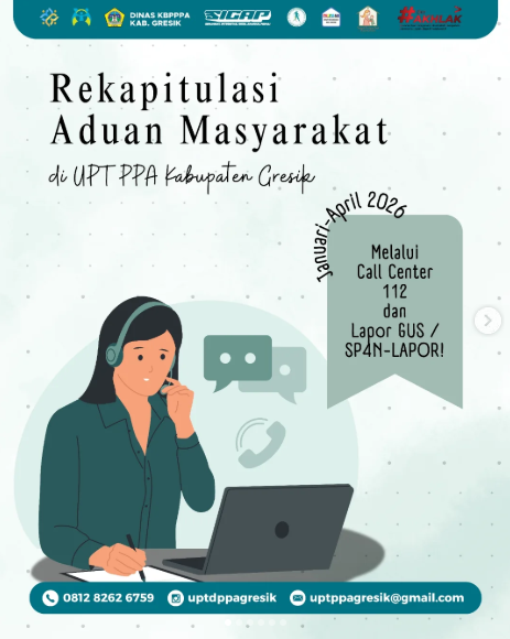 Rekapitulasi Aduan Masyarakat di UPT PPA Kabupaten Gresik